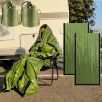 Portable Emergency Sleeping Bag Waterproof Lightweight Thermal Survival Sleeping Bag Outdoor Hiking Camping Thermal Blanket Bags