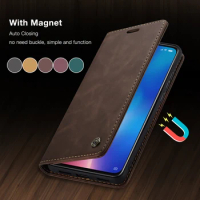CaseMe Leather Case For Xiaomi Mi9 Mi9T 10T Lite 5G Magnetic Phone Wallet for Redmi Note 8 Luxury Flip Cover K20 10 CC9 Pro