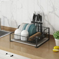 304不銹鋼碗架 臺面瀝水碗盤架 廚房置物架收納用品晾放碗碟架子