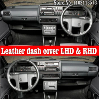 Car Accessories Leather Dashmat Dash Mat Pad Dashboard Cover Carpet Instrument Panel For Volkswagen VW Golf Jetta Mk2 GTI