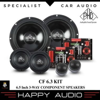 Speaker 3-Way Component PHD Audiophile CF 6.3 Kit 6.5 Inch Midbass + Midrange +Tweeter + Crossover P