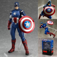 Avengers Captain America Action Figure 16cm Captain America Hold Shield Model Ornaments for Friend Superhero Doll Gift