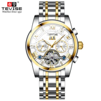 T9006A-F TEVISE Men's fully automatic business minimalist mechanical watch waterproof tungsten steel watch