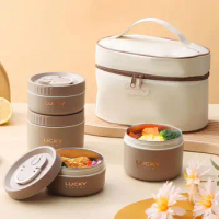 1/1 Set Lunch Box Large Capacity Micro-Wave Safe Fresh-Keeping Breathing Hole Stainless Steel Keep Warm Bento Box With Tableware