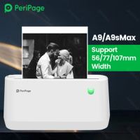 PeriPage A9s MAX Portable Photo Printer 304dpi Bluetooth Wireless Thermal Printer Receipt Label Maker Sticker PeriPage A9 Max A6