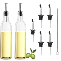 5Pcs Stainless Steel Wine Pourer Durable Wine Liquor Flow Bottle Stopper Spout Bottle Pourer Stopper For Bottle Bar Accessorie
