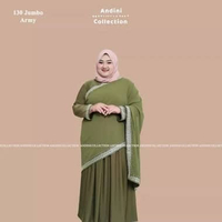 Andinicollection Abaya Hitam Jumbo LD 130 - Gamis Hitam Jumbo LD 130 / Abaya Jumbo LD 130 / Gamis Um