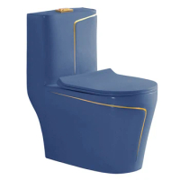 Personalized Light Luxury Blue Dark Green Rainbow High end Colored Ceramic Seat Toilet with Household Water Closet