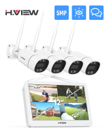 H.VIEW 3MP 5MP WiFi Security Camera Two-Way Audio System Kit Wireless CCTV System NVR with 12\ LCD M
