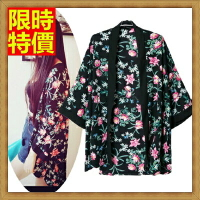 和服外套 和風女罩衫-花色寬鬆復古日式防曬小外套68af15【獨家進口】【米蘭精品】
