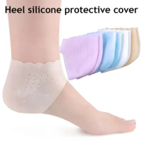 2Pcs 1 Pair Silicone Feet Care Socks Moisturizing Gel Heel Thin Socks with Hole Cracked Foot Skin Care Protectors Heel Cover