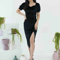 Velvet Dress Bodycon Hazel