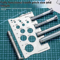 เครื่องมือวัดปีกนก (Pitch Gauge Ruler) สำหรับสกรูและน็อต มาตรฐานเมตริกซ์ ใช้ในการเจียร/ตัดเกลียว และ