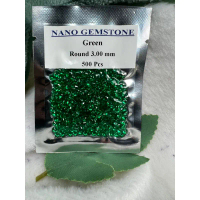 มรกต พลอยโคลัมเบีย LAB columbia Green Emerald Round shape 3.00 มม mm 100 เม็ด carats (พลอยสั่งเคราะเ