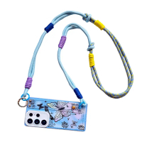 Compatible with Samsung A71 Crossbody Strap Wrist Strap Phone Case A51 Dream Butterfly A32 Creative 