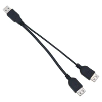 2000pcs USB 2.0 A Male Plug to 2 Dual USB A Female Jack Y Splitter Hub Adapter Cable For Computer Notebook PC