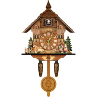 Retro Cuckoo Wall Clocks Cuckoo Pendulum Bird Decorative Hanging Time Alarm Clock Living Room Home Decora horloge murale