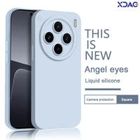 Funda Luxury Matte Angel Eyes Phone Case for VIVO X100 Pro X100Pro V2324A 5G Soft Liquid Silicone Lens Protection Gel Back Cover