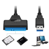 USB Sata Cable Sata 3 To Usb 3.0 Adapter Computer Cables Connectors Usb Sata Adapter Cable Support Ssd Hdd Hard Drive 2.5 Inches