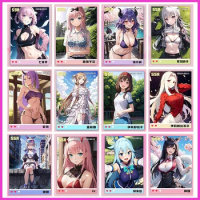 Anime Goddess Story Rare SSR Reflections Flash Cards Fujiwara Chika Yuuki Asuna Toys for boys Collectible Cards Birthday Gifts