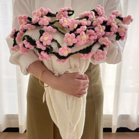 成品向日葵花束毯田園花毯手工編織鈴蘭花毯玫瑰花束毯子批發毛毯