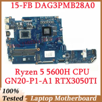 For HP 15-FB DAG3PMB28A0 With Ryzen 5 5600H CPU Mainboard GN20-P1-A1 RTX3050TI Laptop Motherboard 100% Fully Tested Working Well
