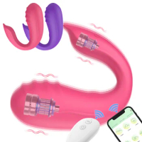 Wireless App Remote Control Vibrator Bluetooth 2 Motor Clit Stimulate G Spot Dildo Wear Vibrating Egg Panties Sex Toys For Women