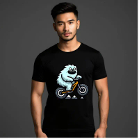 Kaos Pendek Custom Unisex Yeti Mountain Bike- Ungkap Gaya Khususmu Gratis Ongkir