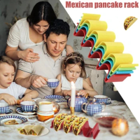 Wave Shape Taco Holders Mexican Food Tray Rack Pizza Hot Dog Tortilla Pancake Stand Holder Multifunction Kitchen Supplies