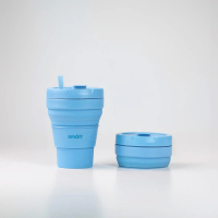 Smatt Foldable Cup / Gelas Kopi Gelas Lipat Silikon - Azure