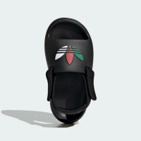 【adidas 愛迪達】ADIFOM ADILETTE 兒童運動涼鞋(JP5526 兒童運動涼鞋 ORIGINALS中童涼/拖鞋 黑)