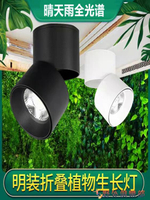 植物補光燈 植物射燈 家用全光譜LED仿太陽光照嵌入式室內光合作用補光生長燈 快速出貨