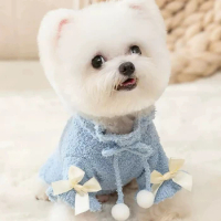 Pet Dog Cute Two legged Sweater Anti Shedding Clothes Compared to Bear Teddy Pomeranian Small Puppy Clothes