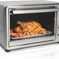 6-Slice Digital Convection Toaster Oven Stainless Steel with Rotisserie