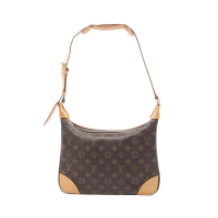 【二手名牌BRAND OFF】LOUIS VUITTON LV 路易威登 棕色 原花 帆布 Boulogne PM 牛角包 肩背包 M51265