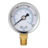 1/8" Male NPT 0-200psi 0-14bar Pressure Gauge Air Compressor Hydraulic Vacuum Gauge Manometer Pressure Tester