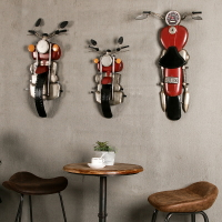 美式鐵藝摩托車壁飾 酒吧ktv餐廳裝飾墻面掛畫 立體金屬工藝壁掛