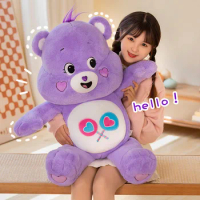 Big Size Rainbow Bear Plush Toys Colourful Bear Rilakkuma Stuffed Doll Kawaii Teddy Bear Rainbow Toys Sofa Cushion Xmas Gifts