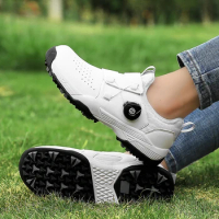 Golf shoes Women's waterproof and breathable GOLF golf shoes Soft soled fixed spikes Fashion sports girls' shoes36-42