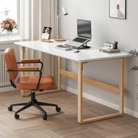 實木電腦桌臺式日式極簡書桌簡約家用工作臺辦公桌學生臥室小桌子