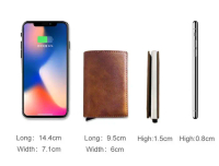 Dompet Kartu Pria Wanita Kulit Pu Rfid Protector Card Holder / Anti Theft Card Wallet Import - Dk-1-