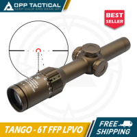 Evolution Gear LPVO Tactical Optical FFP Riflescope TANGO-6T 1-6x24MM 30mm Tube Airsoft and Hunting with Full MilSpec Markings