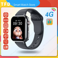 Kids 4G Smart Watch SOS LBS Location Tracker Sim Card Video Call WiFi Chat Camera Flashlight Waterproof Smartwatch For Children