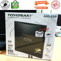 Toyosaki Antena TV Digital AIO-220 AW Pemancar Sinyal TV Outdoor UHF 470-860 MHz Kabel 10m Gain 22db