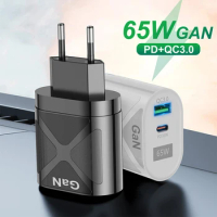 65W USB Fast Phone Gan charger Charger Adapter PD Interface Travel Charger For iPhone 13 12 Samsung Xiaomi QC3.0 Quick Charger