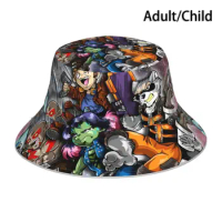 Galaxy Guardians Bucket Hat Sun Cap Raccoon Comic Art Comic Book Fanart Foldable Outdoor Fisherman Hat