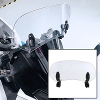 Universal Motorcycle Risen Adjustable Clear Wind Screen Extension Windshield Spoiler Air Deflector For HONDA BMW YAMAHA HARLEY