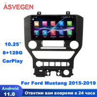 10.25“Android 11 Car Radio For Ford Mustang 2015-2019 With 128G Autostereo Headunit Multimedia Player Car Radios Tape Recorder