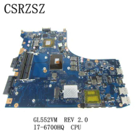 Mainboard For ASUS GL552VW with i7-6700HQ Laptop motherboard REV 2.0 Tested good