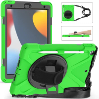 Heavy Duty Case for iPad 9th/8th/7th Generation 2021/2020/2019 Rotating Stand Shock Resistance Case